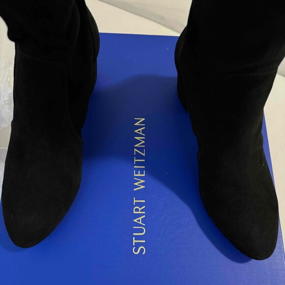 Brand new Stuart Weitzman black suede tall boots - Picture 1 of 8